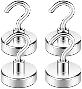 Neosmuk Magnetic Hooks Heavy Duty Pack of 4 with Strong Earth Magnets