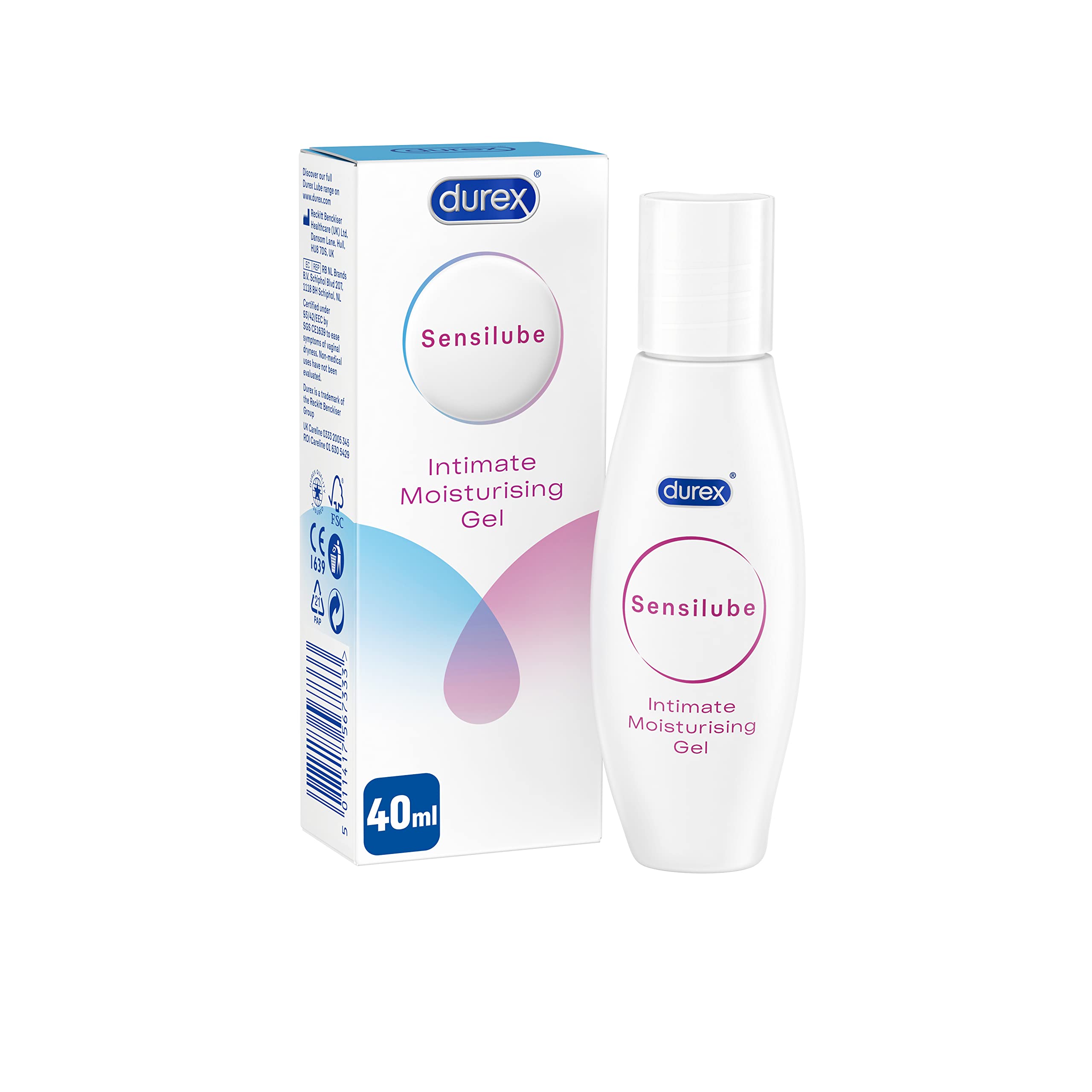 Durex Sensilube Intimate Moisturising Gel, 40 ml (Pack of 1)