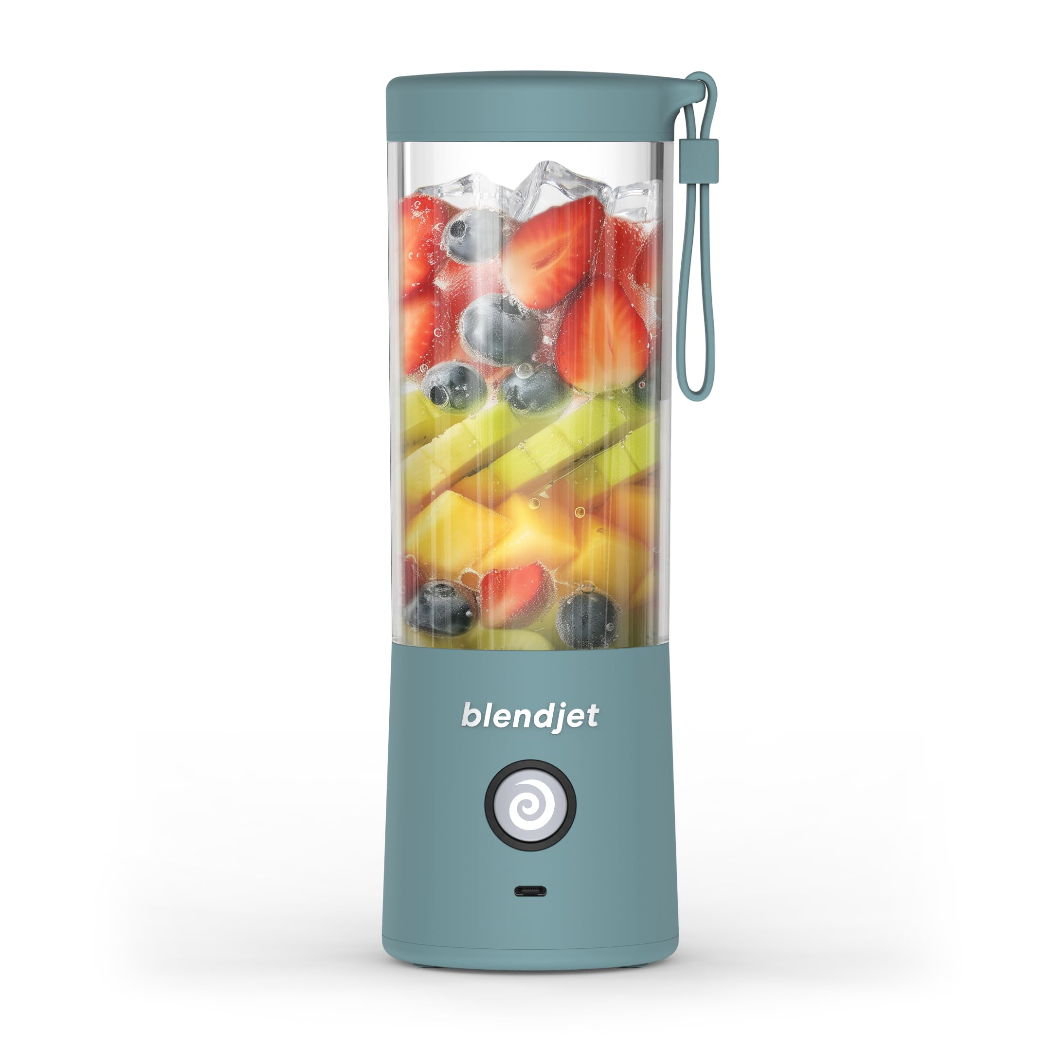 Photo 1 of BlendJet Portable Blender for Smoothies & Shakes - 16oz BlendJet 2 Cordless Personal Small Blender, USB-C Rechargeable & Self Cleaning - Quiet Mini Travel Blender with Stainless Steel Blade (Glacier)