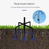 hifrom 76 Inch Adjustable Outdoor Shepherd Hook with 5 Prong Base view 7