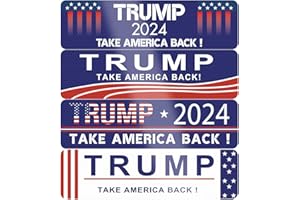 BENEKIY 4 PCS Trump Car Magnets 2024 Trump Take America Back Elect President Donald Trump 2024 Election Patriotic Highly Reflective Magnetic Bumper Stickers