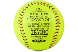 CybGene Softball Gifts for Girls Daughter from Dad Mom Parents for Birthday Graduation Christmas, Printed Softball Ball 12" - to My Daughter