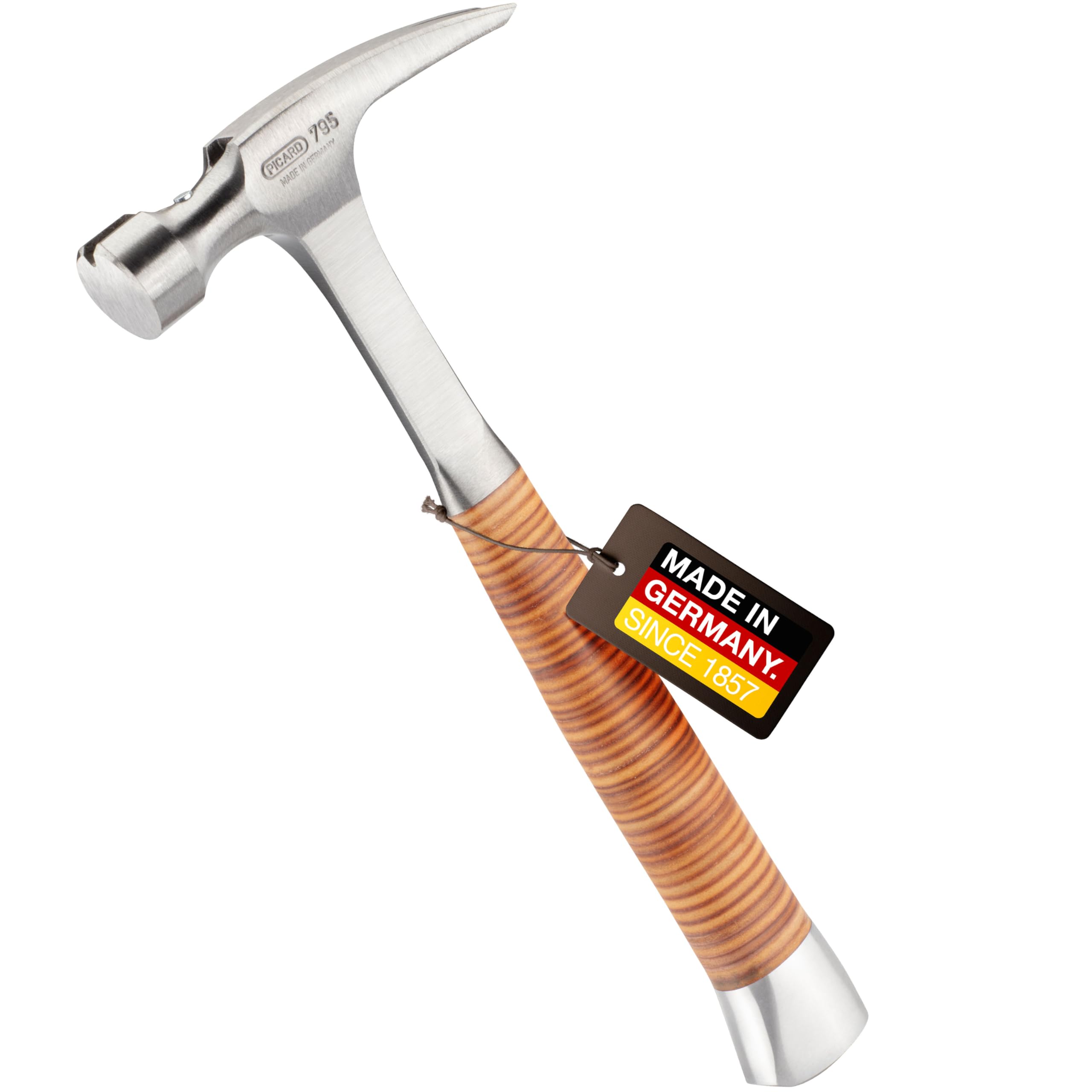 PICARD Solid Steel RILP Hammer Plain FACE Leather Grip Handle