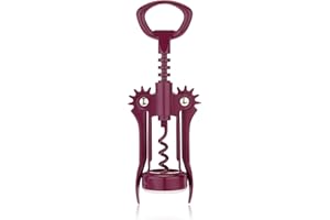 True Soar Merlot Winged Corkscrew, Self Centering Worm, Bottle Opener