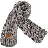 BEARUN Kids Knit Scarf Winter Fashion Solid Color Toddler Baby Scarves Wrap Neck Warmer