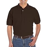 Harbor Bay by DXL Men's Big and Tall Piqué Polo Shirt, Tango Red Heather