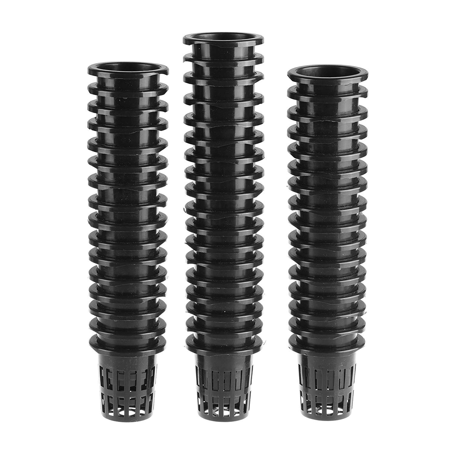 SH 50 Pack Plastic Garden Mesh Net Pot Hydroponic Basket, Garden Slotted Mesh Heavy Duty Net Pots Wide Lip Design for Hydroponics