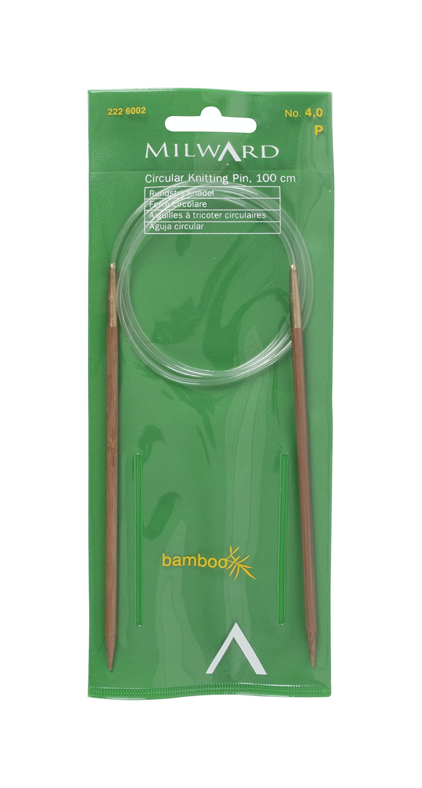 Milward 4 mm/ 100 cm Circular Knitting Pin, Natural, 4.0mm