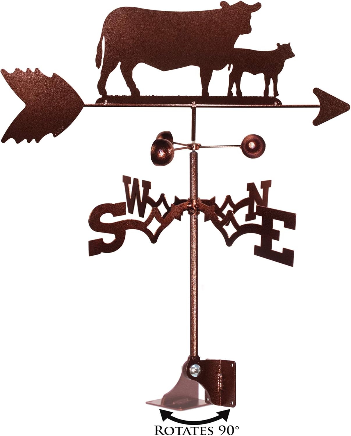 Weathervanes - SWEN Products Cow and Calf Weathervane (Adjustable Mount Included)