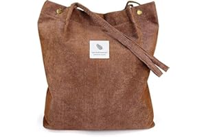 YanZhou Canvas Tote Bag for Women, Large Capacity Corduroy Quilted Tote Bag with Inner Pockets, Durable Stylish ，Reusablee