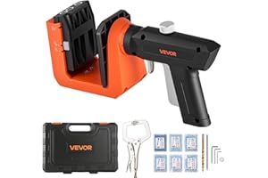VEVOR Pocket Hole Jig Kit, 1/2", 3/4", 1-1/2" Adjustable, 360° Rotating Handle, Jig Pocket Hole System with 260 Screws, C-Cla