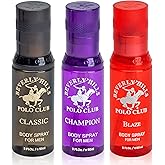 Beverly Hills Polo Club 3 Piece Body Spray Collection: Champion, Classic, Blaze (9 fl Oz, Different Fragrances)