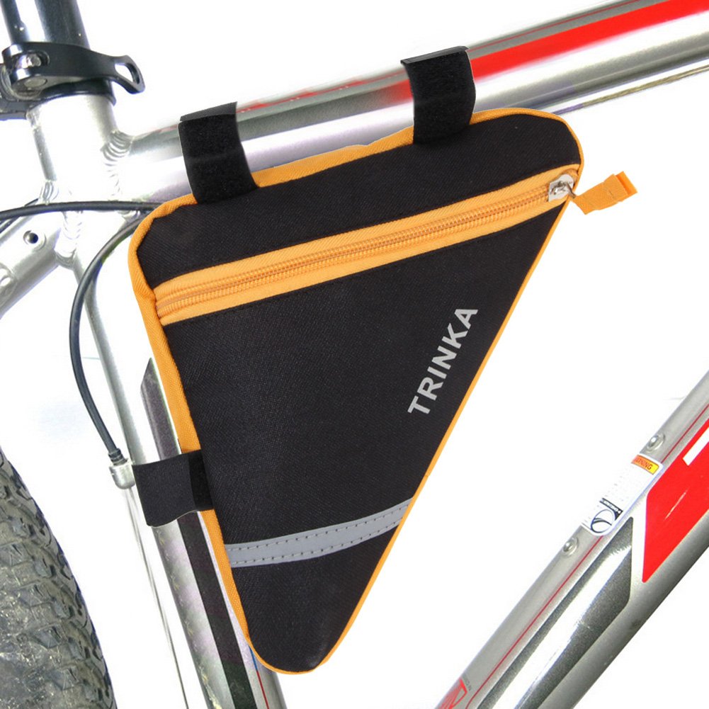 Photo 1 of MOOCY Bike Bag, Bicycle Frame Bag,Cycling Accessories Pack for Phone, Wallet, Keys, Tools, Use for Road Bike MTB Commute Bicycle Bike Accessories