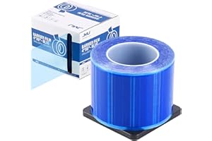 JMU Blue Barrier Film, Barrier Film Tattoo 4" x 6" Barrier Tape, Dental Barrier Film Roll (1 Rolls, 1200 Sheets)