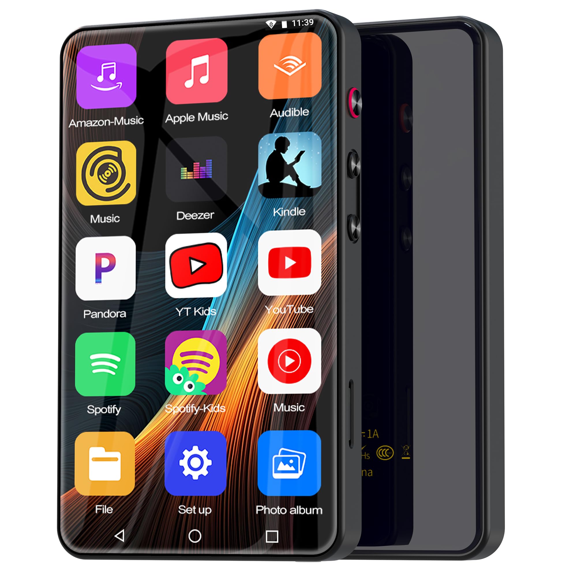 Photo 1 of 144GB MP3 Player with Bluetooth and WiFi,Senpeng 4" Full Touch Screen Music Player with Spotify,Amazon Music,Pandora,YouTube,Audible,Android Mainstrem Media MP4 Music Player for Kids up to 1TB,Black