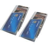 Set of 2 - Plastic Replacement Insert For Checkbook Wallets,Ultra Slim, Card Or Picture Insert