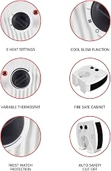 Staywarm 2000W Upright and Flatbed Heater F2003WH White BEAB view 2