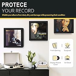 Emfogo 2 Pack Vinyl Record Frame, Album Frames for