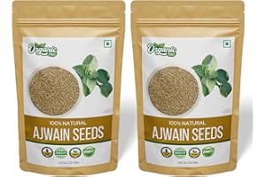 Organic Zing Organic Ajwain Seeds | 100% Adulterant Free and Without Preservatives | Natural and Chemical Free Ajwain Seeds | USDA Certified | Product of India - 227g (pack of 2)