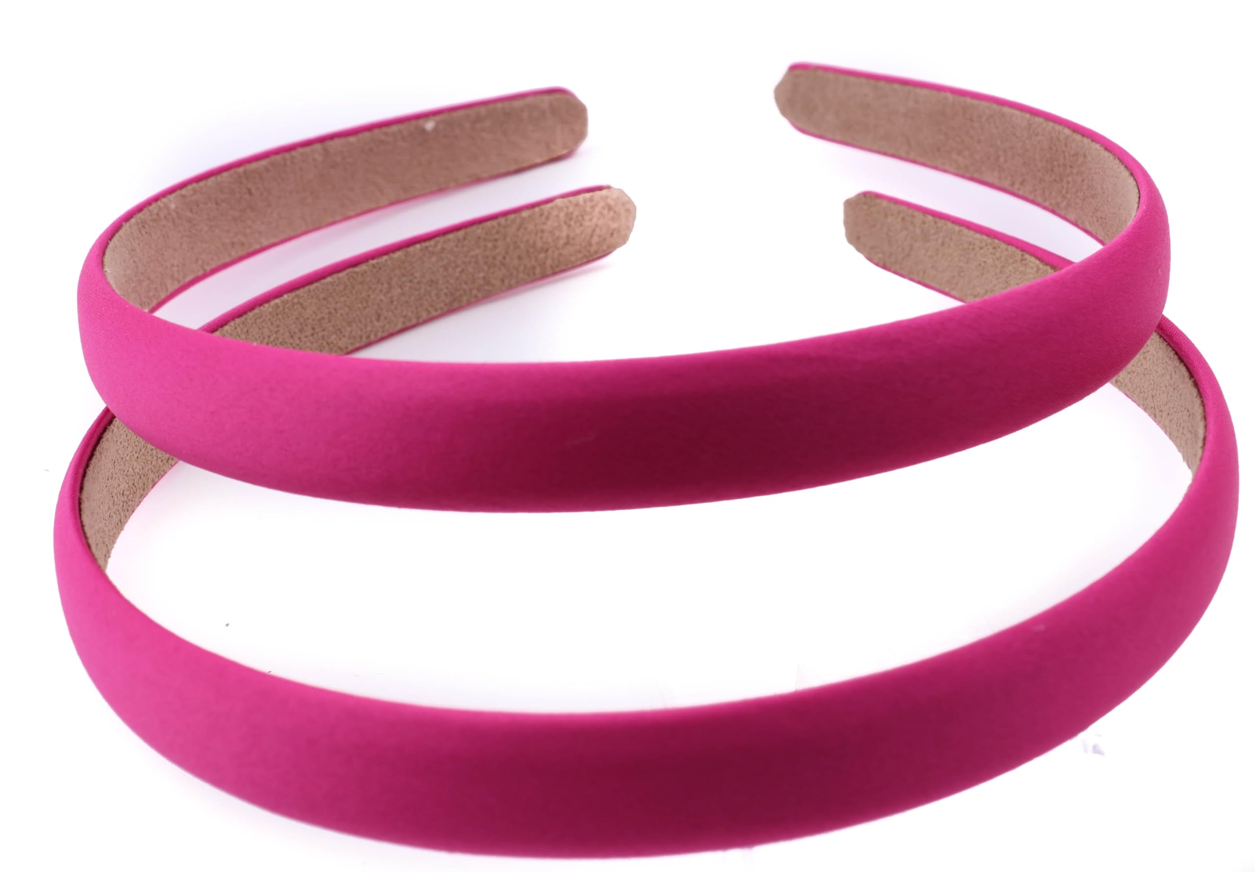 Mytoptrendz 2 PK Luxury Headbands Slim Alice Band Hair Band Plain Narrow Hairbands with Non-Slip Grip for Women Girls Classy Elegant Accessory (Fuchsia, One size)