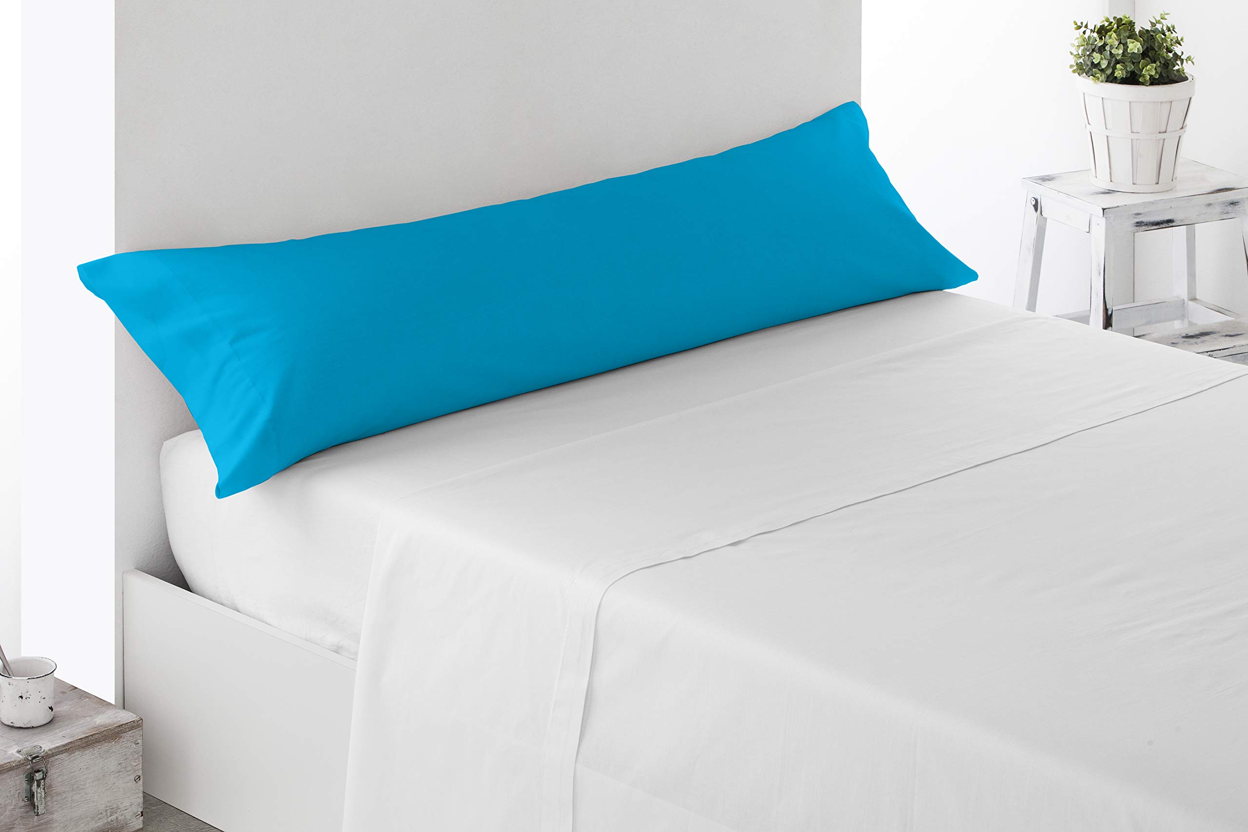 Miracle Home. Pillowcase, Anti-Peeling, Soft and Comfortable, 50% Cotton, 50% Polyester. Bed 90. Turquoise