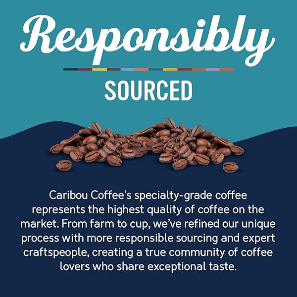 CARIBOU COFFEE, MEDIUM ROAST GROUND COFFEE, 100% ARABICA COFFEE – CARAMEL FLAVORED 66 OUNCES (6 BAGS OF 11 OUNCES)
