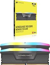 Corsair Vengeance RGB DDR5 32GB (2x16GB) 5600MHz CL40 AMD EXPO Intel XMP Grey view 6