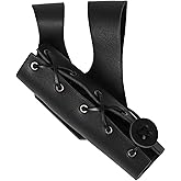 Medieval Knight Sword Holster with Pu Leather Waist Belt Dagger Frog Scabbard Viking Pirate LARP Rapier Holder Cosplay