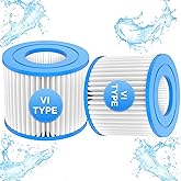 Holnunet 2PCS Type Ⅵ Hot Tub Spa Filter Replacement Compatible with Colem Salu 90352E 58323E, Inflatable Hot Tub, Pool Pump Filter