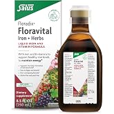 Floradix Floravital Liquid Iron Supplement, Vegan, Gluten-Free, 8.5 Fl Oz | Liquid Iron &amp; Vitamin Formula with Ferrous Gluconate, Vitamin C, B Vitamins &amp; Herbs for Energy Support*, Yeast-Free &amp; Non-GMO
