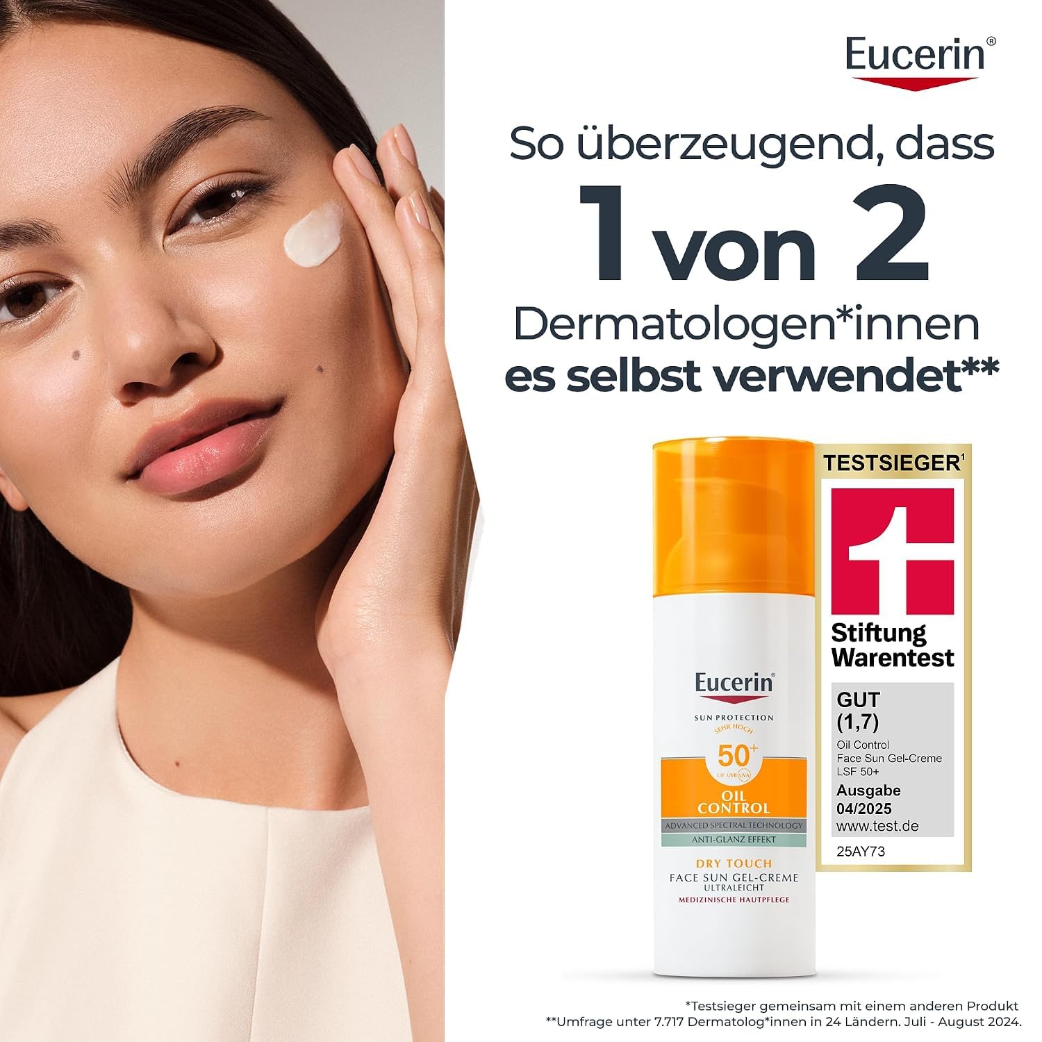 Eucerin Oil Control Sun Face Gel-Creme LSF 50+ 50 ml, Sonnencreme 3