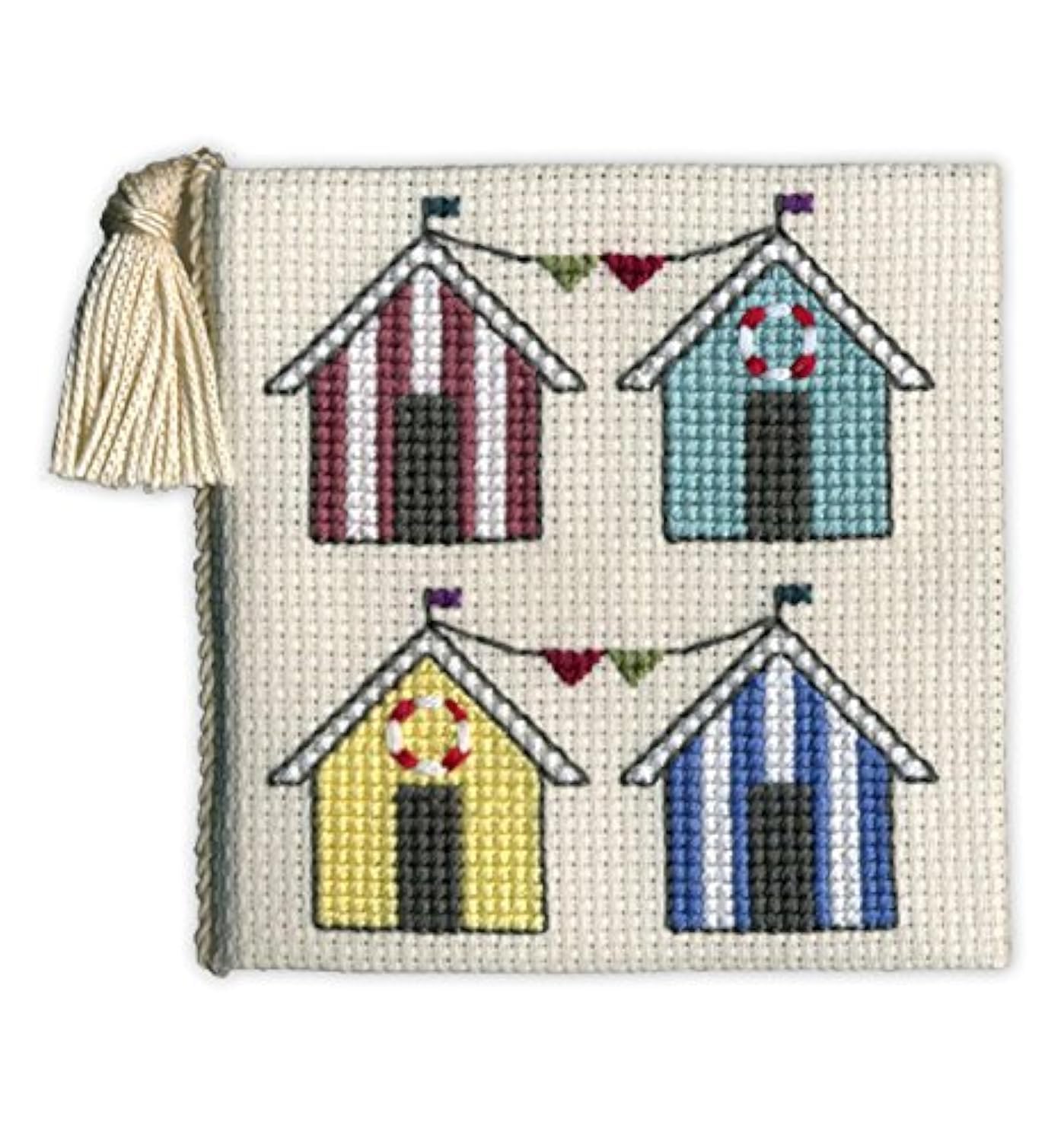 BEACH HUT NEEDLE CASE CROSS STITCH KIT BY TEXTILE HERITAGE