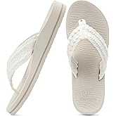 COFACE Womens Orthopedic Flip Flops Comfortable Orthotic Sandals Cushion Recovery Plantar Fasciitis Walking Slip On Ladies Flip Flops for Woman Size 5-11