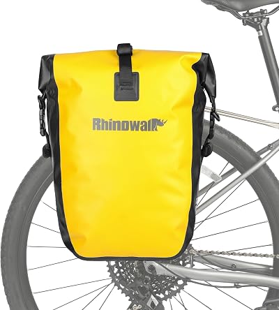 Rhinowalk Bike Pannier Bag Waterproof 22L for Bicycle Cargo Rack Yellow