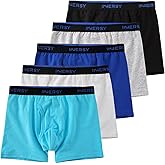 INNERSY Boys Underwear Stretchy Cotton Soft Boxer Briefs for 6-18 Teen Boys 5 Pack