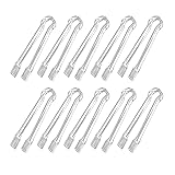 10 Pcs Plastic Buffet Serving Tongs, Clear Kitchen