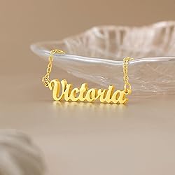 SANNYRA Gianna Name Necklace Personalized 18K Real