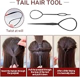 Hanyousheng 1000 Pcs Hair Elastics Black with 2 Tools Braiding Remover Hook view 5