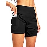 G Gradual Women's 5" High Waisted Swim Board Shorts Quick Dry UPF 50+ Swimming Beach Shorts for Women with Liner Pockets
