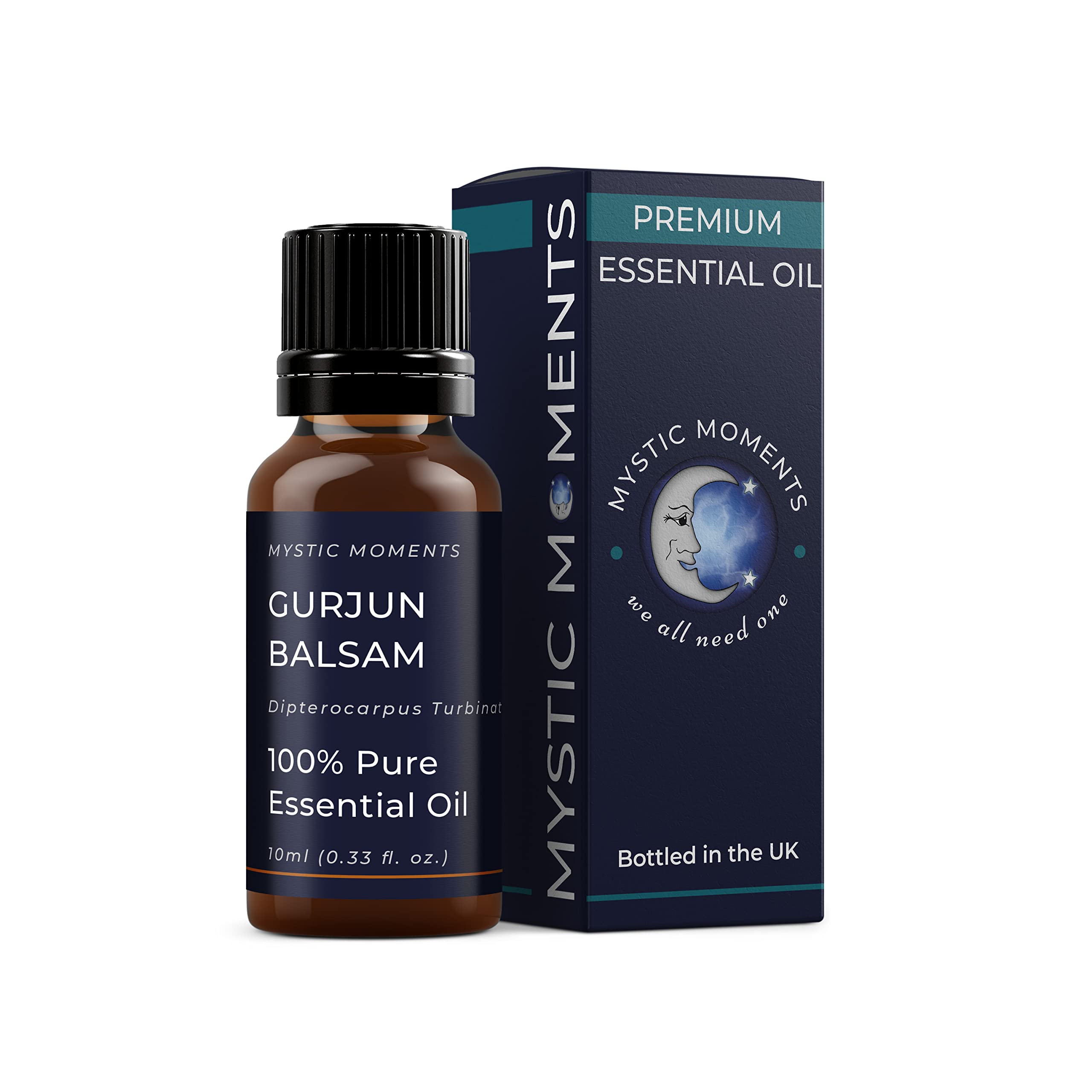 Mystic Moments | Gurjun Balsam Essential Oil 10ml (Dipterocarpus turbinatus) | Warm Woody Balsamic Aroma | Grounding Mood & Atmosphere Support for Diffusers & DIY