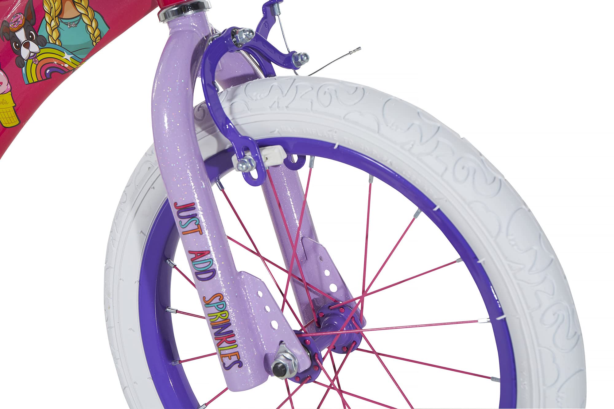 Dynacraft Barbie Girls BMX Bike, 12-18 Inch, for Age 3-9 Years | Fun and Stylish Design | Sturdy and Durable | Easy to Assemble | Perfect for Kids Learning to Ride | Ideal for Young Riders