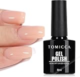 TOMICCA Nude Gel Polish Nude Pink Jelly Nail Polish 3D French Manicure
