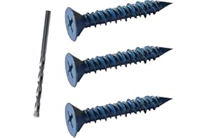 Bobibbi 3/16 x 1-1/4" Flat Head Concrete Screw Anchor, for Anchoring to Masonry, Block or Brick (30Pcs)
