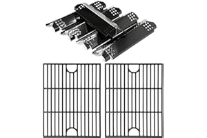 CRIDITPID 720-0888N Replacement Parts for Nexgrill 5 Burner 720-0888 720-0888S, 4 Burner 720-0830H 720-0830X 720-0783E 720-0783EH. 17 inch Grill Grates and Heat Plates for Nexgrill Replacement Parts 5 Burner