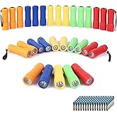 Whaply 30-Pack Small Mini Flashlight Set, 5 Colors, 9-LED Handheld Flashlight with Lanyard,90-Pack AAA Battery Included for Kids/Night Reading/Party/Camping/Emergency/Hunting(30 Pack)