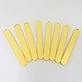 50 Pcs Mini Reusable Acrylic Cakesicle Popsicle Sticks, Small Size Mirror Stick for Ice Creamsicle Candy Apple (Mirror Gold)