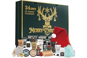 Advent Calendar for Adults Rinse & Robust Christmas Gifts for Men Advent Skincare Calendar Countdown Calendar 24PCS 2025 Beauty Advent Calendar Beard Care Set for Men