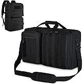 MANETTA 3 Way Tactical Backpack for Men,Convertible Briefcase for 15.6 Inch Laptop,Satchel for Work/Travel/Business,Water resistant Shoulder Messenger Bag,Carry as Tote