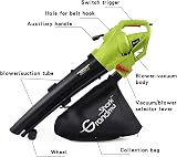 Grandma Shark 3000W 3 in 1 Leaf Blower Vacuum Mulcher Green view 6