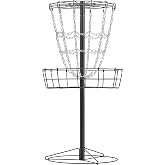 Yaheetech 12-Chain Portable Outdoor Steel Disc Golf Basket Practice Target | Steel 12-Chain Basket Breaks Down for Easy Transport, Sets Up Stable in the Backyard, and Catches Discs for Putting Practice